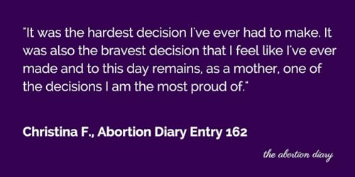 Abortion Diary Entry 162: Christina F., 35 (Birmingham, AL 2013)