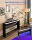 STRICH Holz Keyboardständer SKT-L200 – Massiver Möbelständer für Yamaha P225B / P143 / P145 / P223 E-Piano mit 88 Tasten – Farbe: Klassisches Schwarz