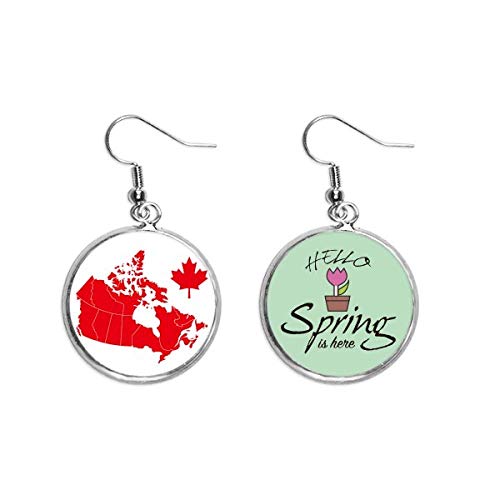 Pendientes de primavera con hoja de arce canadiense para lucir en tus paseos de tarde
