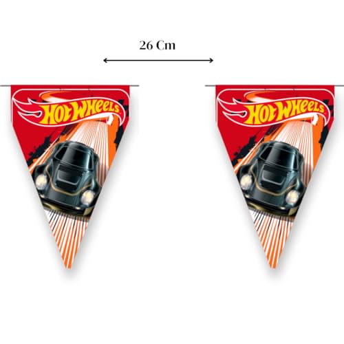 BeenSmile, HOT WHEELS FLAG, Children's Birthday Decoration, Party, Celebration and Anniversary Items, 1 Piece, 3 M - Image 5