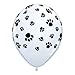 Price comparison product image Paw Prints-A-Round Qualatex Latex 11 inch Balloons x 5