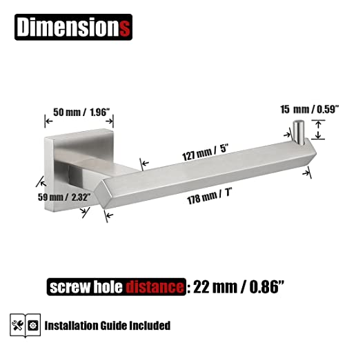 Jqk Toilet Paper Holder, 5 Inch 304 Stainless Steel Tissue Paper Dispenser For Bathroom, Hold Mega Rolls, Brushed Nickel Wall Mount, Tph230-Bn #TOP1