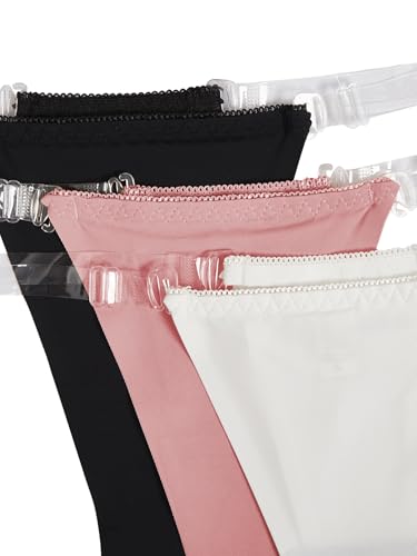 Image of GORGLITTER Women's G String Thongs Sexy 3 Pack No Show Invisible Clear Strap Underwear Low Rise Panties