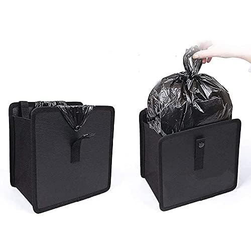 Image of NC Oxford Foldable Car Garbage Can Hanging Trash Can Bin,Waterproof Multifuntional Car Organizer Wastebasket,Vehicle Accessory for Travel and Camping (Larger)