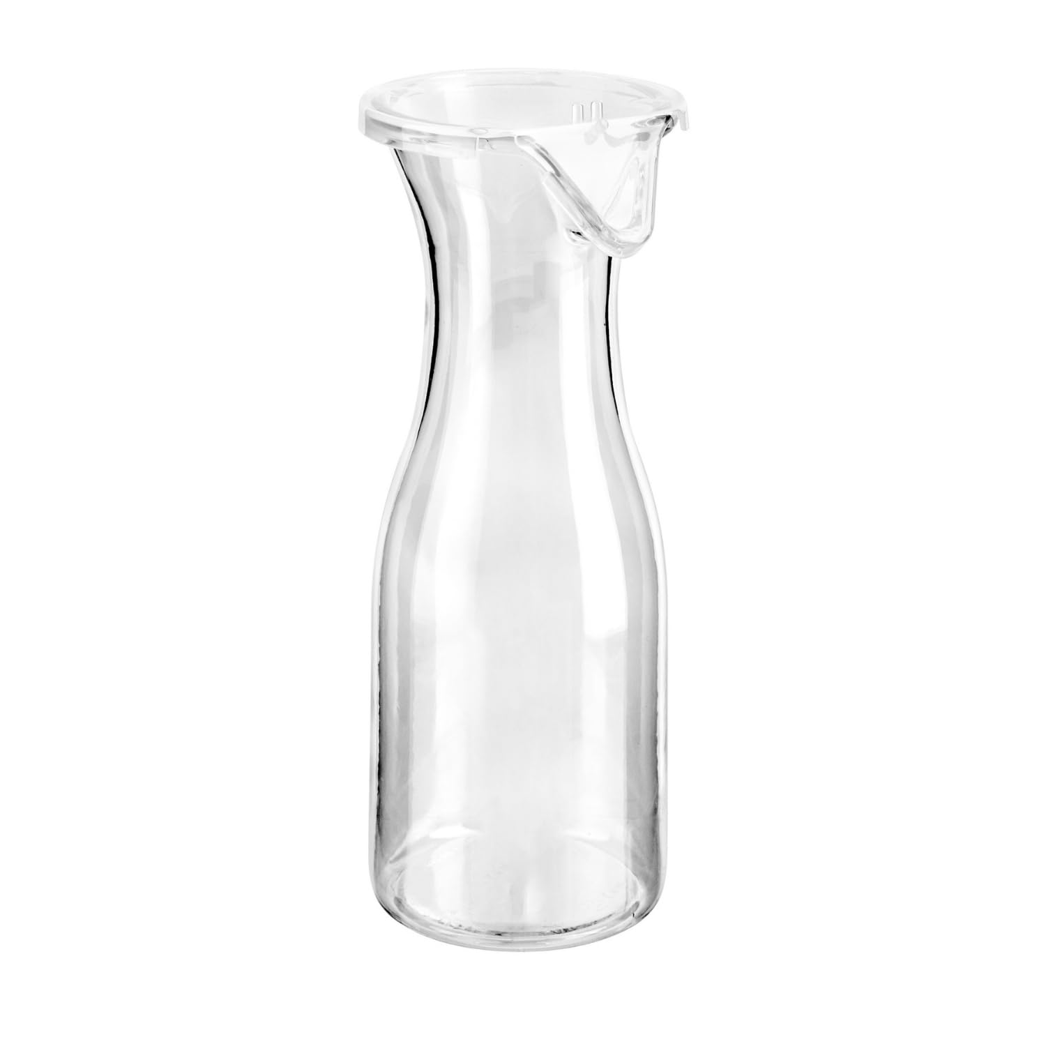 HOMESHOPA Plastic Carafe with Lid, 12oz Clear Unbreakable 340ml Water Pitcher for Iced Tea, Powdered Juice, Cold Beverages, Mimosa Bar, Wine, Dishwasher Safe Reusable Beverage Containers