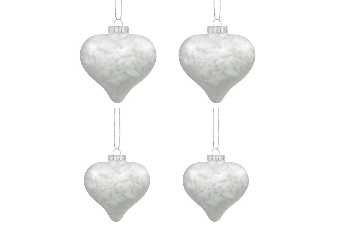 Boules de Noël blanches opales 6cm pour créer une ambiance scandinave cocooning