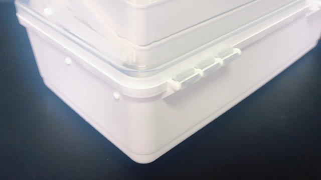 Boîte Rangement 3 étages Calogy - Organisateur Transparent Avec Poignée, 33cm Multifonction