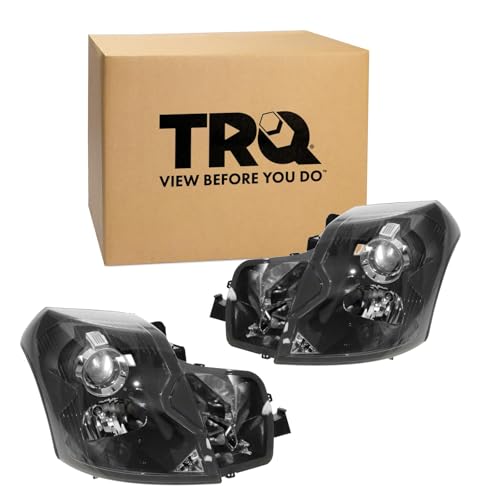 Image of TRQ 2 Piece Headlight Assembly Set Driver & Passenger Side Compatible with 2006-2009 Pontiac Torrent GM2502284 GM2503284