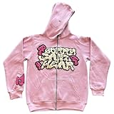 ZENMANCHEN Full Zip Hoodies for Men Over Face Y2k Hoodie Men Oversized Casual Y2k Jacket Gothic Graphic Hoodies Vintage Sweatshirt