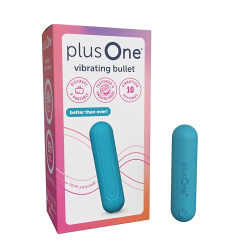 Image of plusOne Bullet Vibrator for Women, Mini Vibrator Made of Body-Safe Silicone, Fully Waterproof, USB Rechargeable, Sex Toy Personal Massager with 10 Vibration Settings, Teal | Sex Toy Personal Massager with 10 vibration settings, Fully Waterproof, USB Rechargeable
