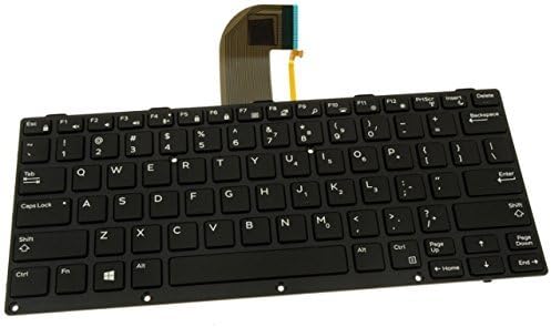 New US Layout Backlit Black Laptop Keyboard Replacement for Dell Latitude Rugged 7204 7404 7414 5204 5404 5414 NSK-LKBBU 01 0186TV 186TV OKNJ-1A1US13 9Z.NB2BU.B01 Light Backlight