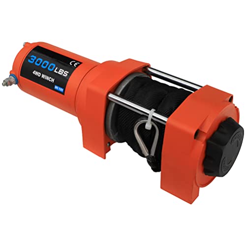 Winch eléctrico duradero 3000lb con cuerda sintética miniatura 2