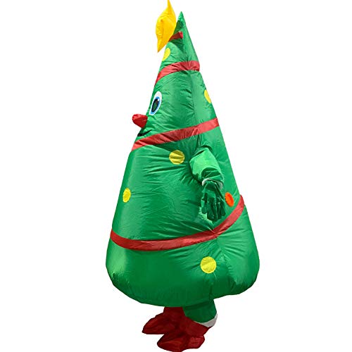 Venbin Inflatable Christmas Tree Costume Decorations, Funny Blow Up Christmas Tree Cosplay Props Unisex Adult, Fancy Christmas Party Decoration, Fit For Height 150-190Cm #TOP2