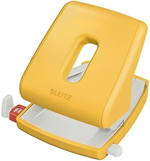 Leitz, Dziurkacz Leitz Cosy, Dziurkuje do 30 Kartek, Kolekcja Cosy, Kolor: Ciepły Żółty, 50040019