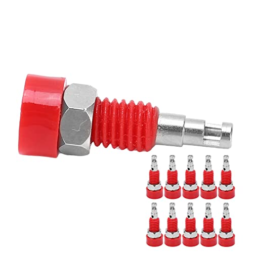 Gonetre Banana Jack Socket Connector Adapter Panel Mini Binding Post Brass ABS Material 2mm Diameter Professional Electronic Instrument Industrial Equipment (Red)