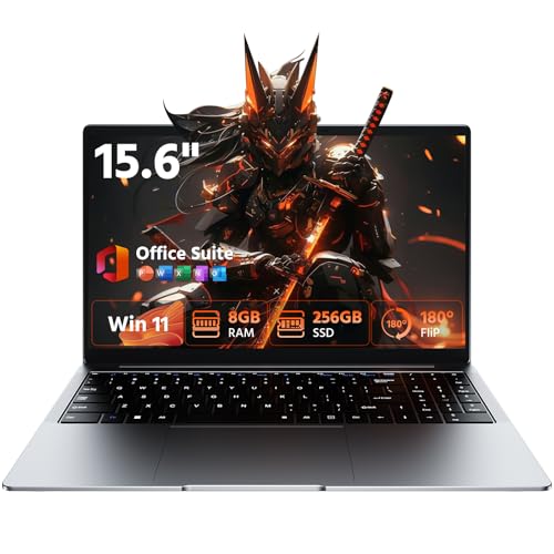 Moxalc 15.6' Laptop Computer, 8GB RAM 256GB SSD Celeron N4000(up to 2.6GHz) Laptop Win 11 Office Suite FHD IPS sRGB Notebook 2.4G&5G WiFi BT 4.2 HDMI USB 3.0 5000mAh Battery for Home Student Business