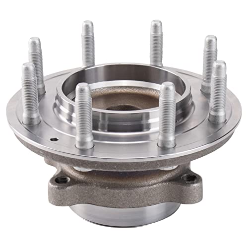 Image of TRQ 2 Piece Front Wheel Bearing & Hub Assembly Set Compatible with 2020-2023 Chevrolet Silverado 3500 HD GMC Sierra 3500 HD