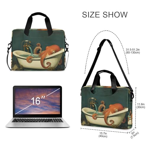 Bolso bandolera para laptop 15.6 pulgadas con asa y correa miniatura 5