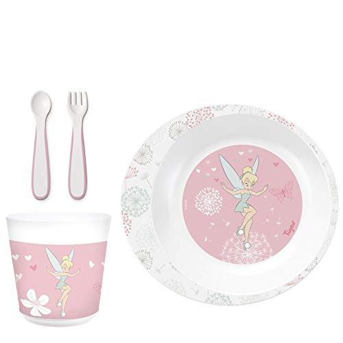 Tigex - Juego de vajilla con plato hondo, vaso, tenedor y cuchara,...