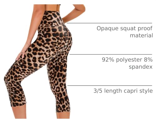 Image of TNNZEET Capri Leggings for Women - Tummy Control High Waisted Soft Yoga Pants for Gym Workout