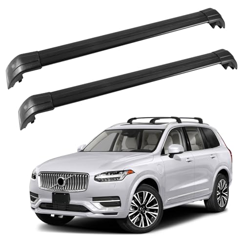 440 lbs Roof Rack Cross Bars for Volvo XC90 XC-90 2015-2026 Anti-Theft Lockable Roof Rails Aluminum Roof Luggage Rack Carrier