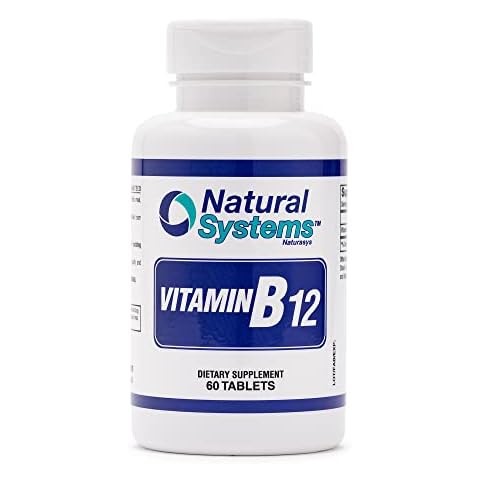 Vitamin B12 60 Tablets 1000 mcg by Natural Systems - B12 Vitamins 1000mg for Adults Helps Stimulate Memory* - Vitamin B12 1000 mcg for Good Digestion* - Vitamin B12 Energy Metabolism Support* Cover