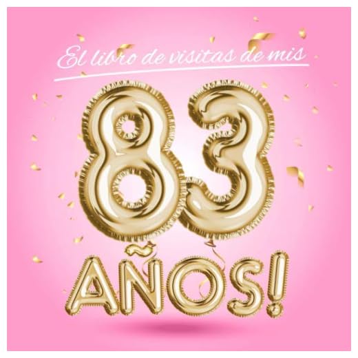 El libro de visitas de mis 83 años: Decoración rosa para el 83 cumpleaños – Regalos originales para mujer - 83 años - Edición Globos Oro Rosa - Libro ... para felicitaciones y fotos de los invitados