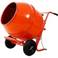 Portable Cement Mixer 8 Cubic Feet Steel Drum 3/4HP Electric Motor 115V 60Hz 12-Inch Pneumatic Tires Wheelbarrow Concrete Mixer with Steel Frame and Handles