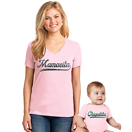 Mamacita Chiquitita Shirts Matching Mother Daughter Mommy and Me Mexican T-Shirt Pink