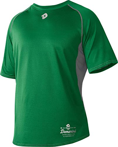 DeMarini Boy s Game Day Short Sleeve Shirt, Dark Green, Youth Small
