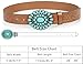 Western-Leather-Belts-Women Vintage Waist-Belts with Hollow Out Flower Buckle