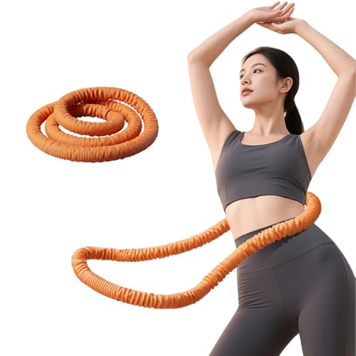 FOBUDU 【新型モデル】 静音フラフープ 1.5kg ダイエット用 ソフト 折りたたみ可能 肌に優しい スプリング 大人 室内 落ちない 柔らかい 痩せる 脂肪燃焼 エクササイズ レディース ホームジム