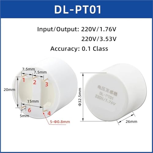 Transformador de tensión DL-PT01 mini sensor de corriente CA de 380v a 4v 2