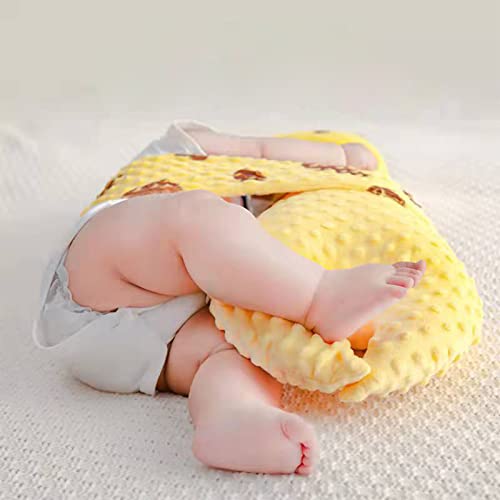 Newborn Baby Sleep Pillow Infant Cartoon Multifunctional Soothing Pillow Toddler Curve Exhaust Stuffed Pillow Anti Roll Side Sleeping Pillow With Fixing Belt, Photo Prop Shower Gift #TOP5