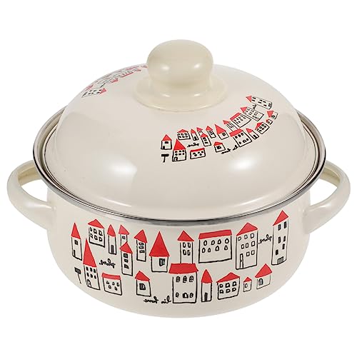 Gatuida Olla Esmaltada Vaporera Recipiente Tetera Colador Cesta Wok Utensilios De Cocina Asas Sartén De Acero Inoxidable Con Tapa Sartén Para Tortillas Con Aislamiento Olla