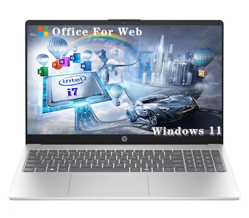 HP 15.6�C���`�m�[�g�p�\�R���A15.6�C���`FHD IPS�X�N���[���m�[�g�u�b�N�AIntel 12th Core i7-1255U�AOffice 365 for The Web�A�e���L�[�p�b�h�A�E�F�u�J�����AHDMI�AWi-Fi �AWindows 1