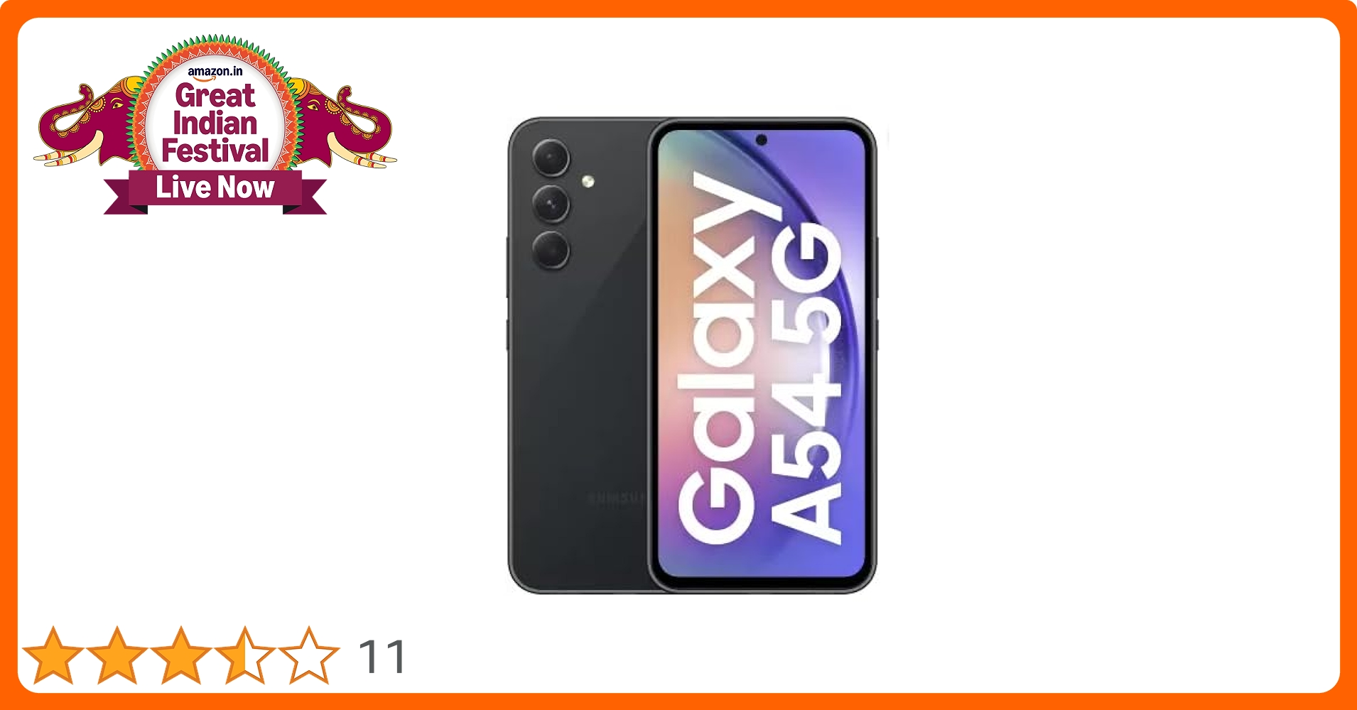 Samsung Galaxy A54 5G (Awesome Graphite, 8GB, 256GB Storage