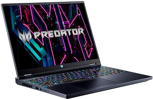 Image of acer Predator Helios 16 Gaming Laptop, 16 inch WQXGA 240Hz Display, Intel-Core i9-13900HX(24-core), GeForce RTX 4080, 32GB DDR5, 2TB SSD, Backlit Keyboard, Wi-Fi 6E, Windows 11 Pro, with Laptop Stand
