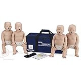 4-Pack of Infant CPR Manikins with Compression Rate Monitors by Prestan, Medium Skin Tone...