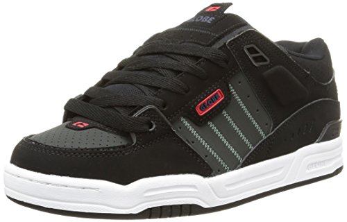 Image of Globe Fusion Skate Shoes Trainers - Black /Night /Red - UK 9 / US 10 / EU 43