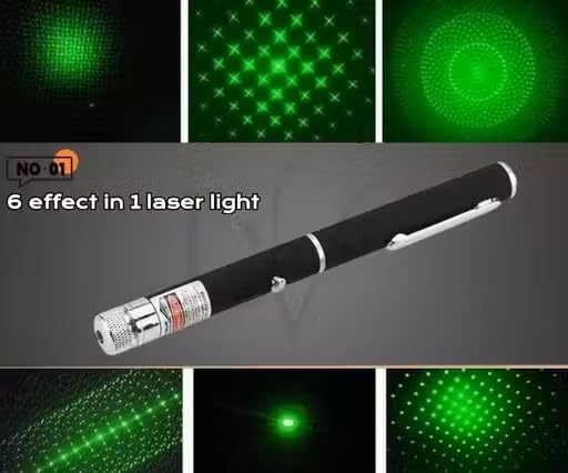 Image of Multipurpose Unique Powerful Green Laser Light Pen | Adjustable Cap | Green Laser Pointer | 2000 Mtrs. Laser Light for Kids |