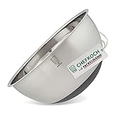FACKELMANN Chefkoch Schüssel aus Edelstahl Bonn – Edelstahlschüssel mit Antirutschboden aus Silikon – Perfekt für Salate, Teige und mehr – Hochwertig & spülmaschinengeeignet – ca. Ø 25,5 x 12 cm