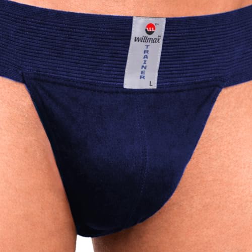 Image of NINQ Men's Athletic Supporter Underwear with Elastic Waistband, Breathable Fabric Gym Support Brief, Comfortable Innerwear for Sports, Workout, Running & Training