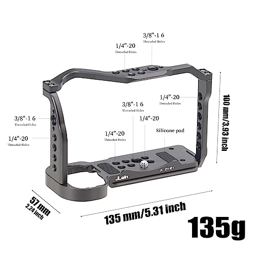 Image of Fotga Camera Cage Stabilizer with Top Handle for Sony ZV-E1 Mirrorless DSLR Camera Video Filmmaking,Compatible Arca Swiss Clamp