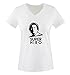 Produktbild Comedy Shirts - SUPER HIRO - Damen V-Neck T-Shirt - Weiss/Schwarz Gr. S