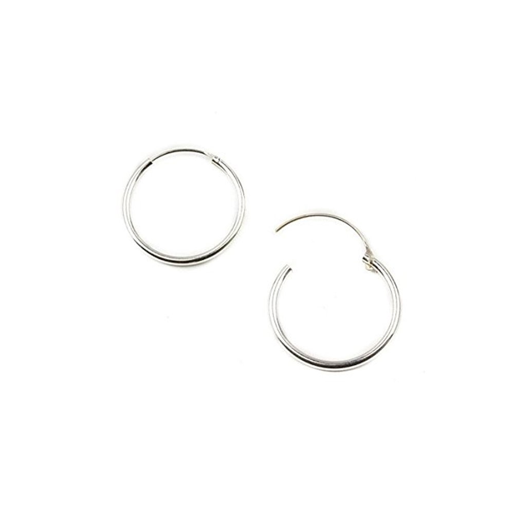 Mytoptrendz 20Mm Mytoptrendz® 1 Pair 925 Sterling Silver Thin Micro Hinged Sleeper Hoop Earrings (20Mm)