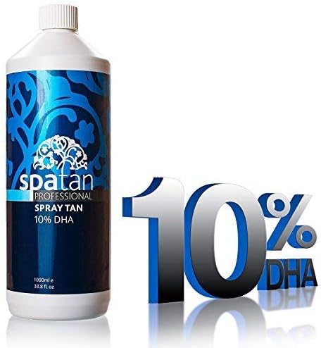 Spatan Spray Tan Solution, 1 Litre; Natural Shade; Fragrance-Free with Organic DHA; Alcohol