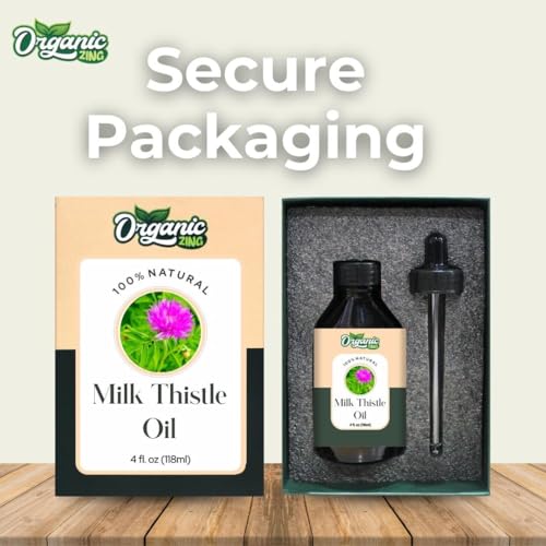 Image of Organic Zing Milk Thistle (Silybum marianum) Oil | Pure & Natural Essential Oil for Aroma & Diffusers, Skincare, Massage - 118ml /3.99fl oz