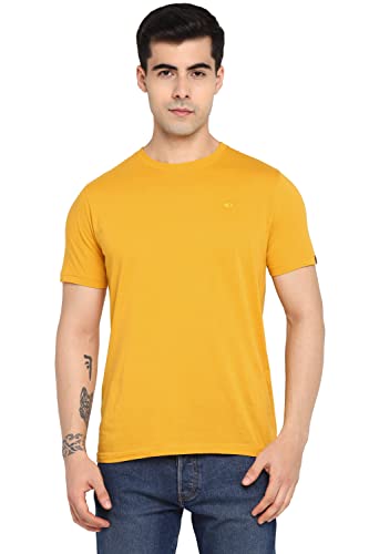 Image of Allen Cooper Men's Super Combed Cotton Rich Solid Round Neck Half Sleeve T-Shirt