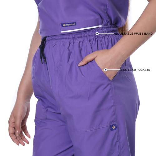 Image of Women's 5-Pocket Scrub Suit | Set of Top & Pant | Half Sleeves | Mandarin Collar | Breathable Polyviscose Fabric | Comfortable | Durable | Uniform for Doctors Nurse & Dentist PPL S